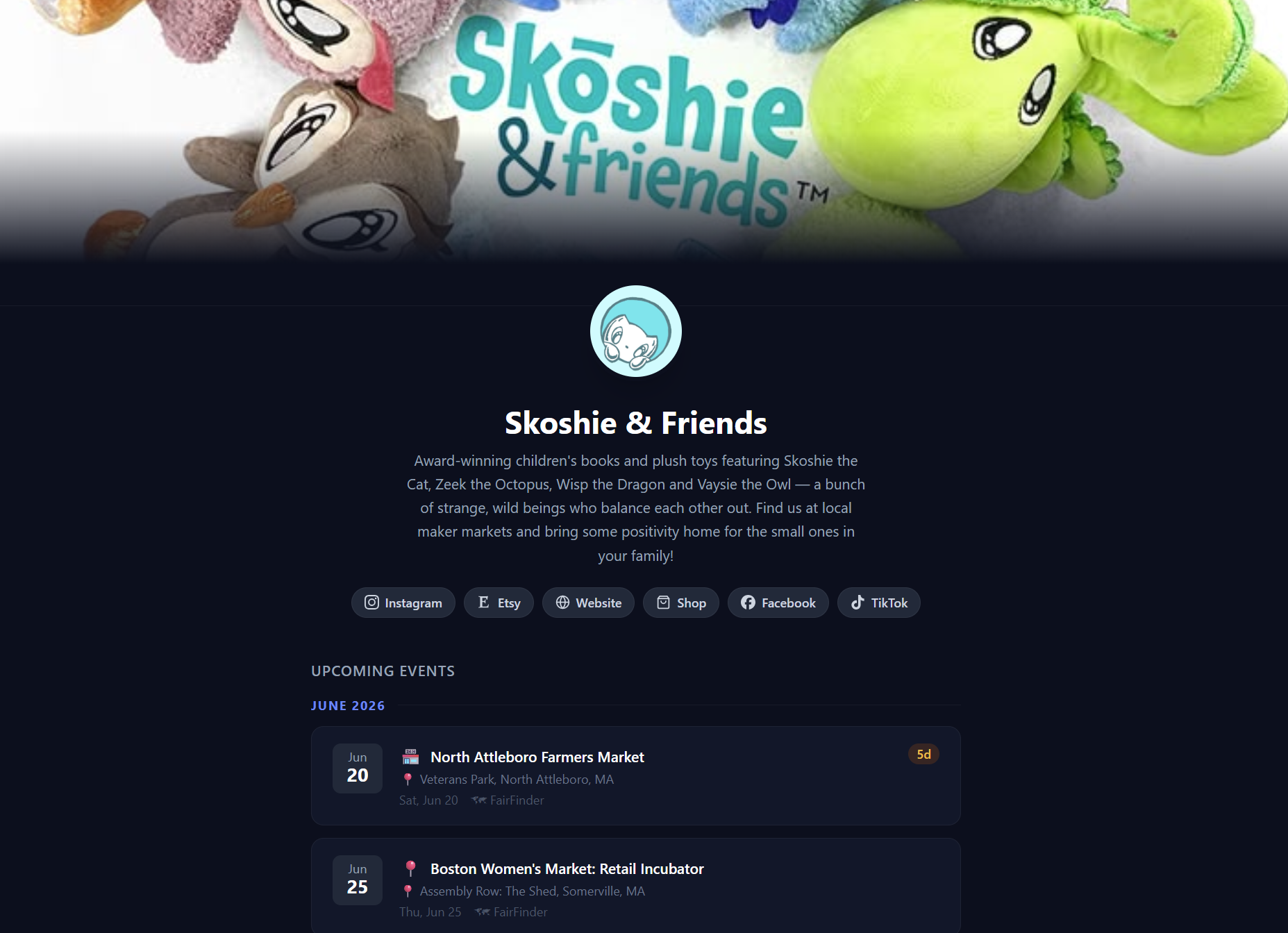 Set up your public vendor page screenshot